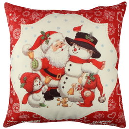 Aberto Design Cojín A11928 43x43 cm, 50% Algodón / 50% Poliéster, con Relleno de Silicona